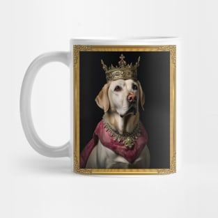 Majestic Yellow Labrador Retriever - Medieval English Queen (Framed) Mug